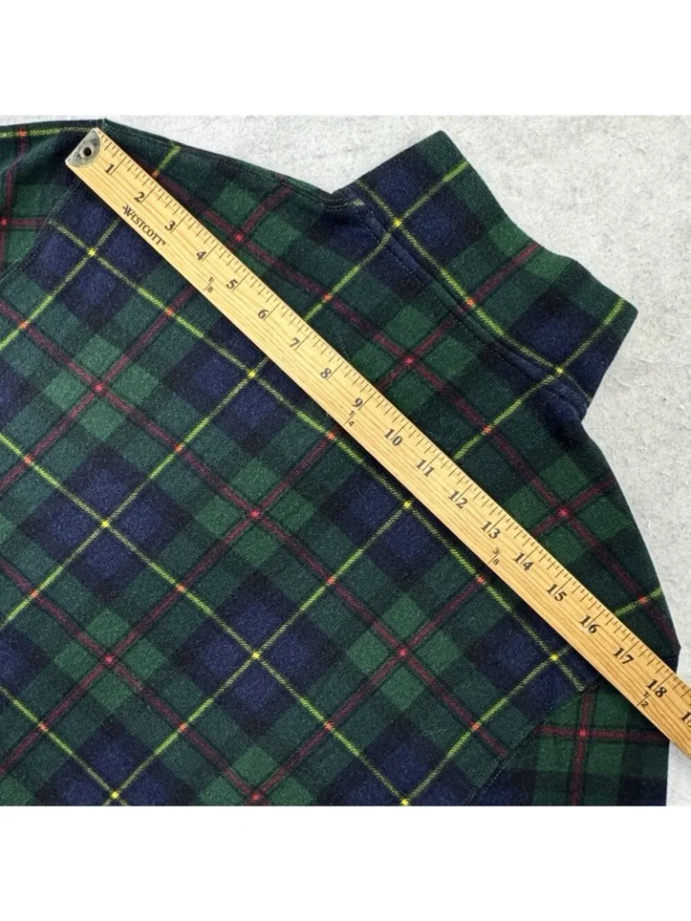 Polo Ralph Lauren Tartan Estate-Rib Pullover Sweater Men’s Small 1/4 Zip Plaid